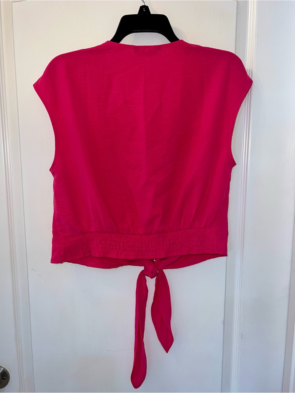 Women’s Pink Wide-Leg Pant suit with Tie Front - Picture 3 of 6